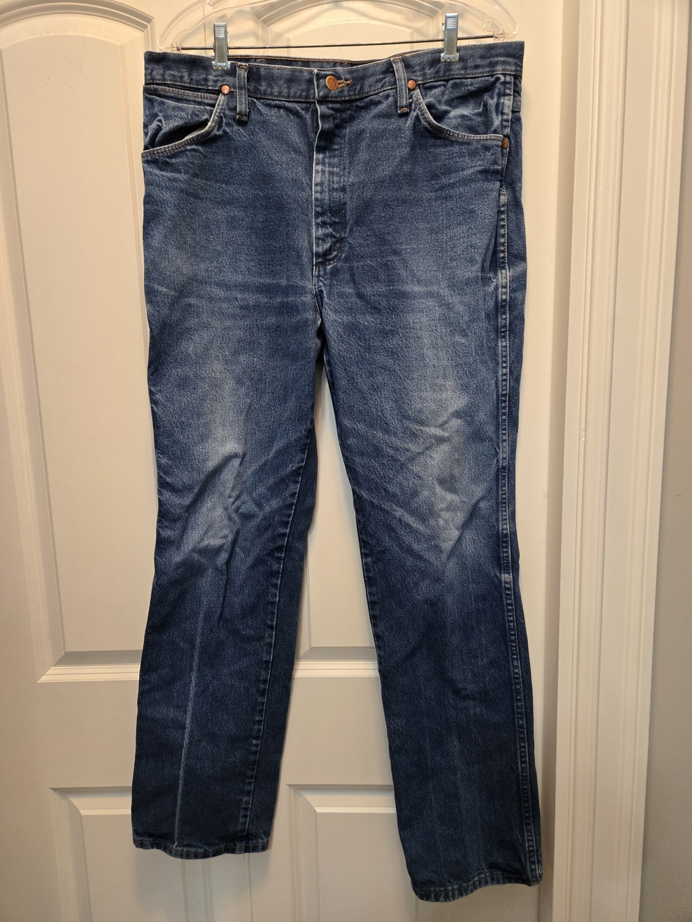 Wrangler Men' 936 Straight-Leg Indigo Denim Jeans - Picture 2 of 12